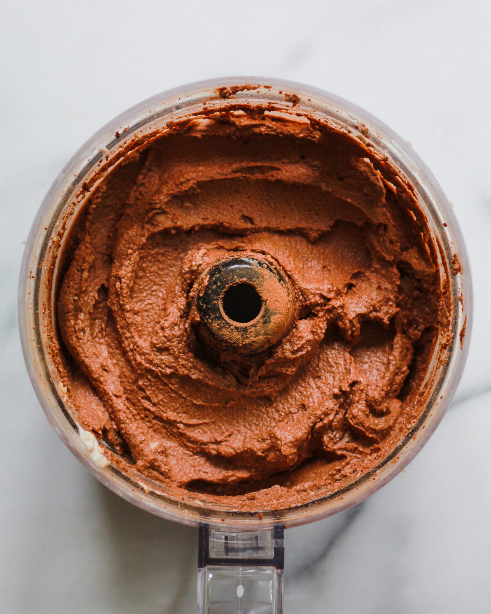 pureed vegan chocolate cheesecake batter