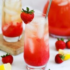 Iced Strawberry Green Tea Lemonade-image