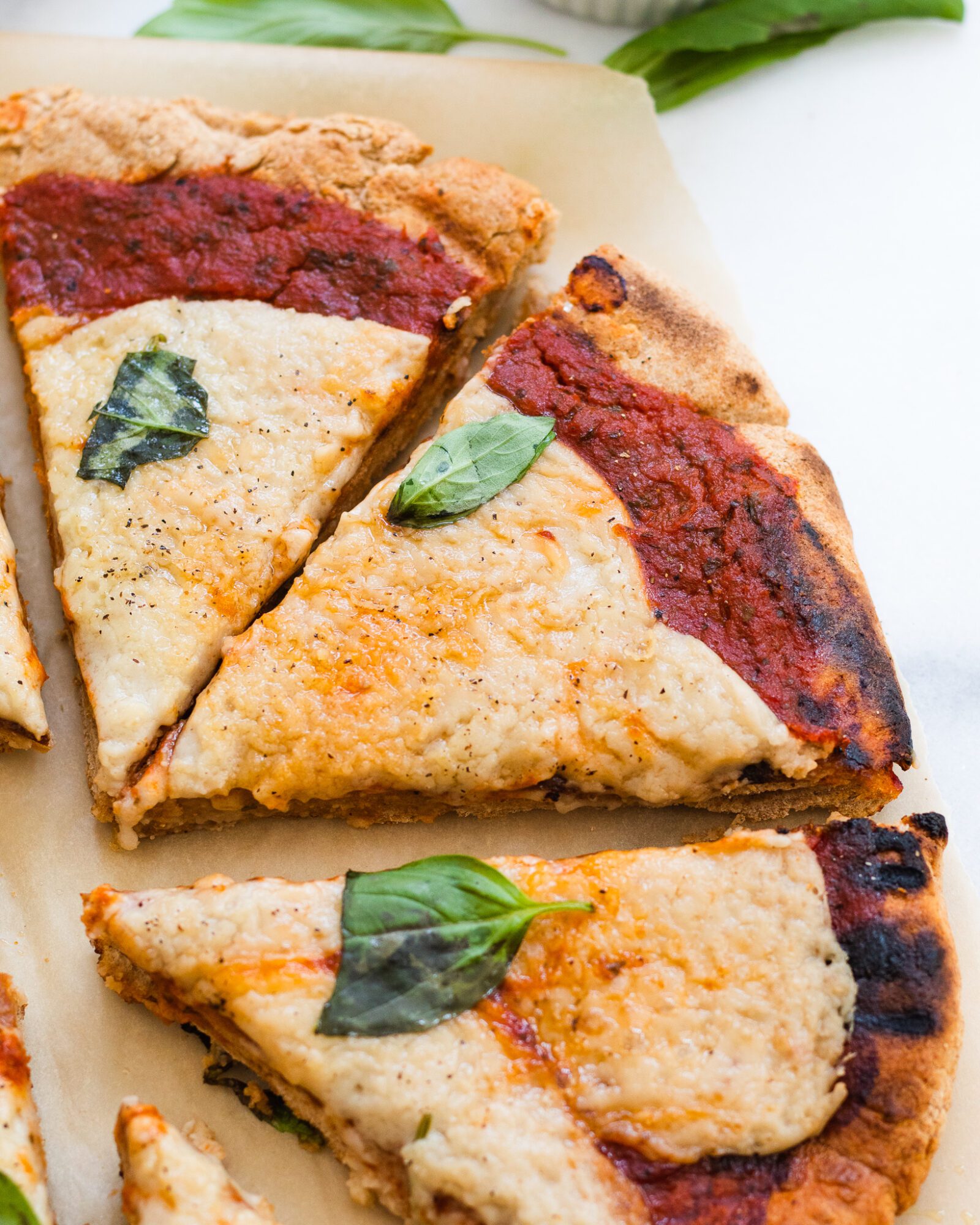 slices of vegan pizza