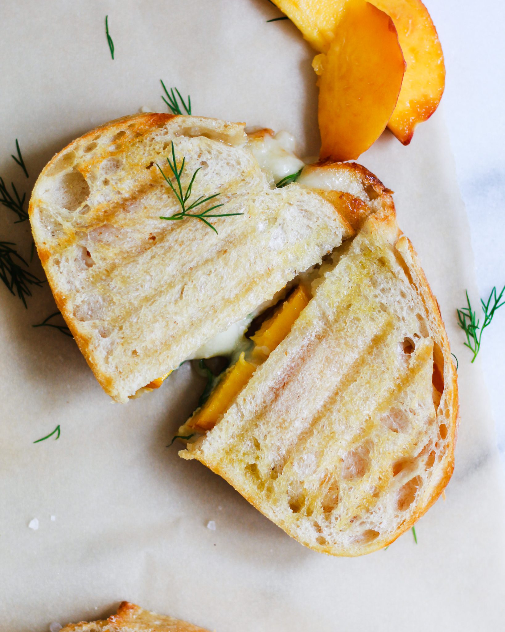 Peach and Brie Grilled Cheese Sandwich The Banana Diaries