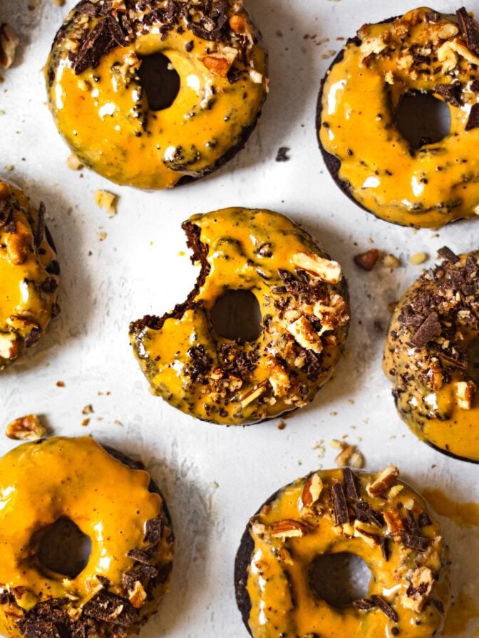 Healthy Baked Chocolate Donuts with Peanut Butter Glaze The Banana Diaries
