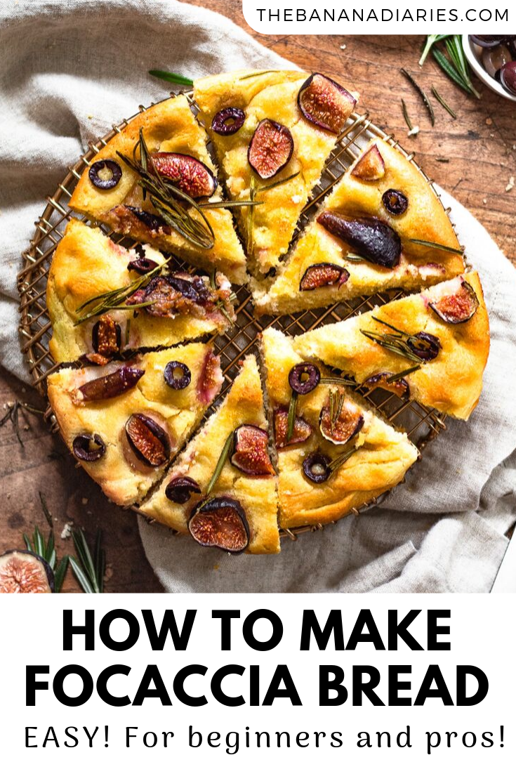 pinterest image for focaccia bread