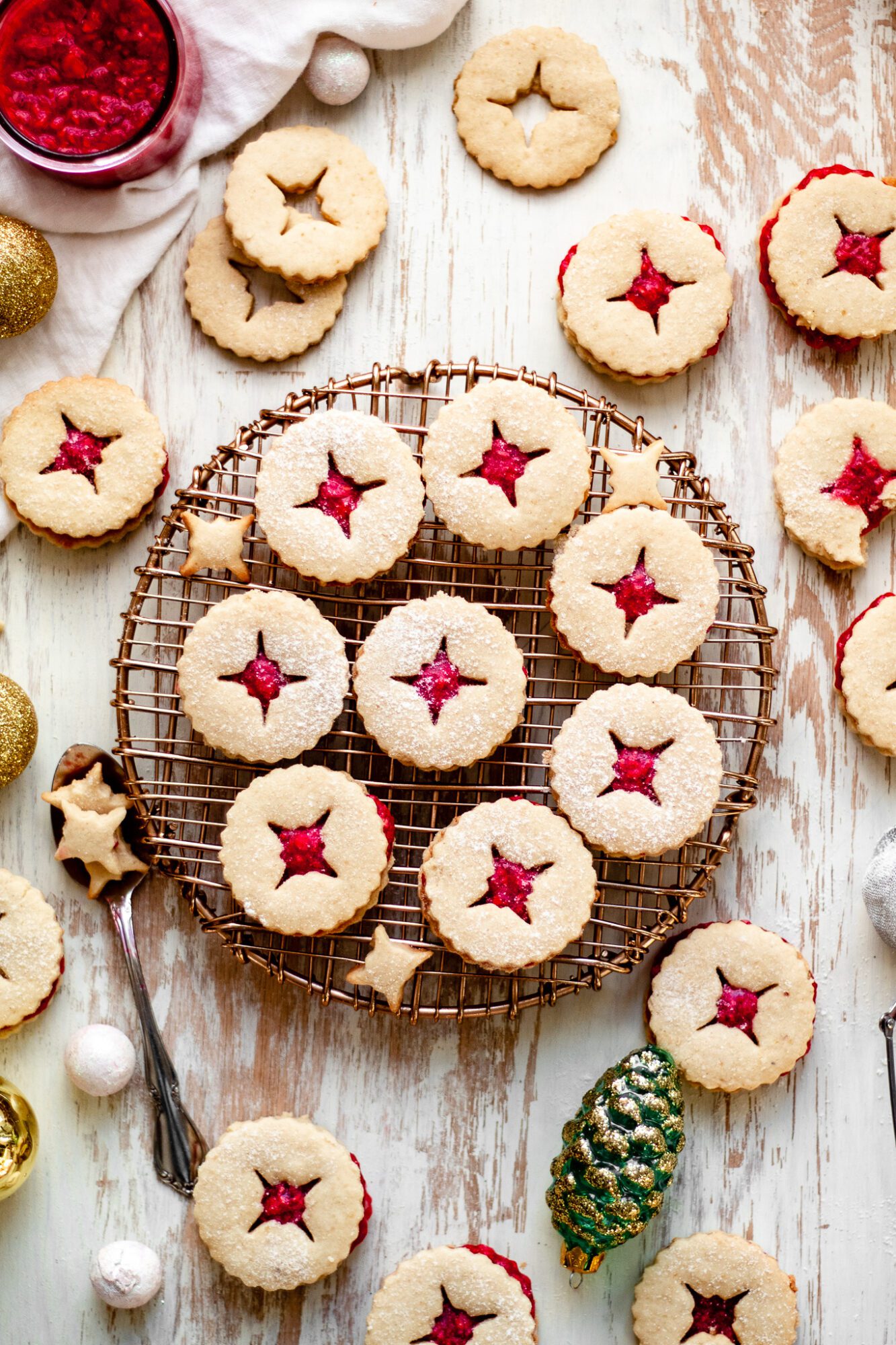 gluten free vegan linzer cookies
