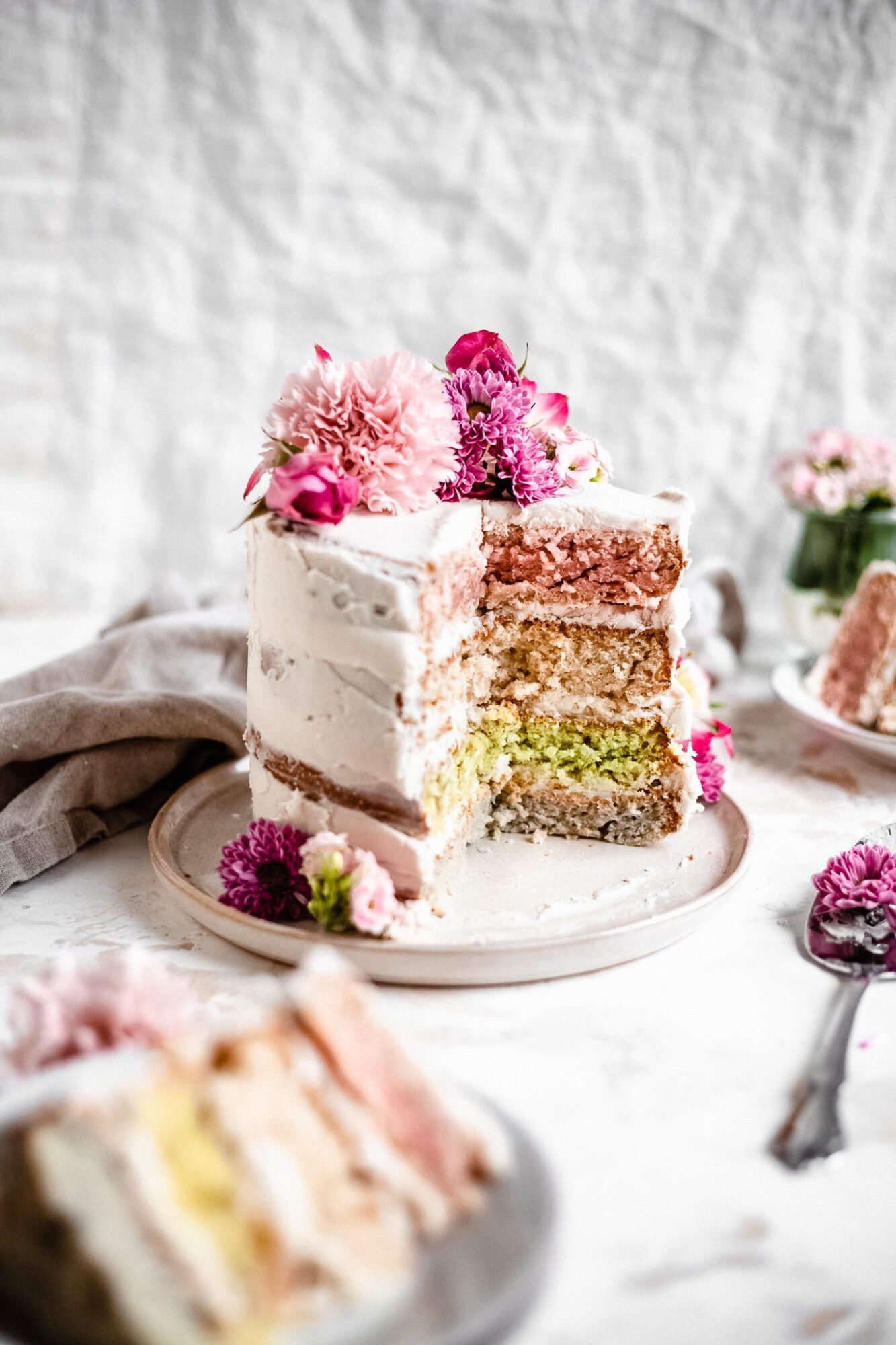 Vegan Pastel Layer Cake | The Banana Diaries