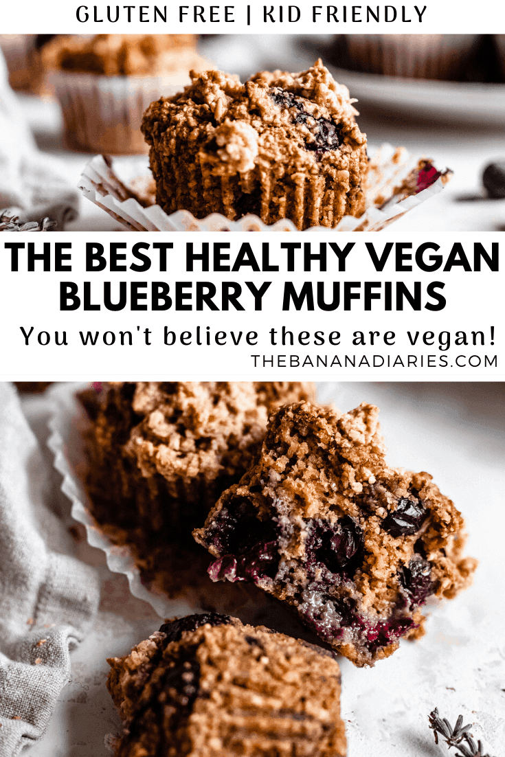 pinterest image for blueberry muffins