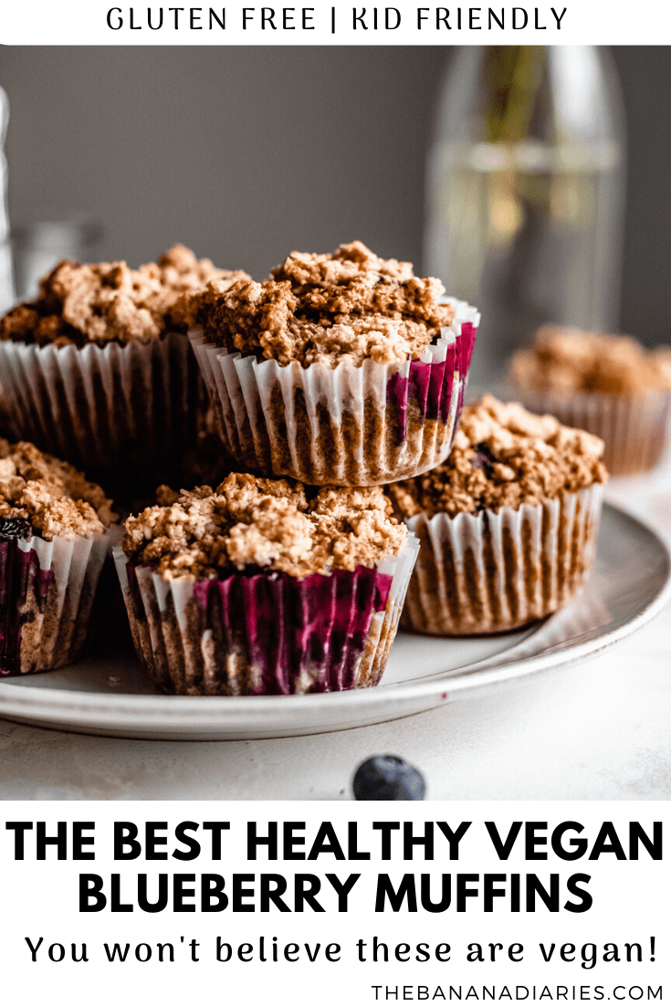 pinterest image for blueberry muffins