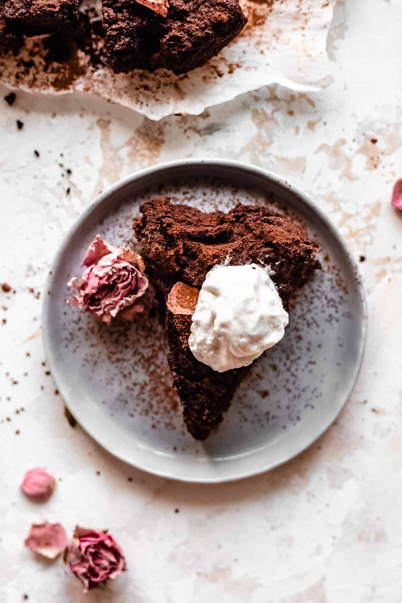 Mocha Flourless Chocolate Cake with Whipped Cream Frosting - A Latte Food