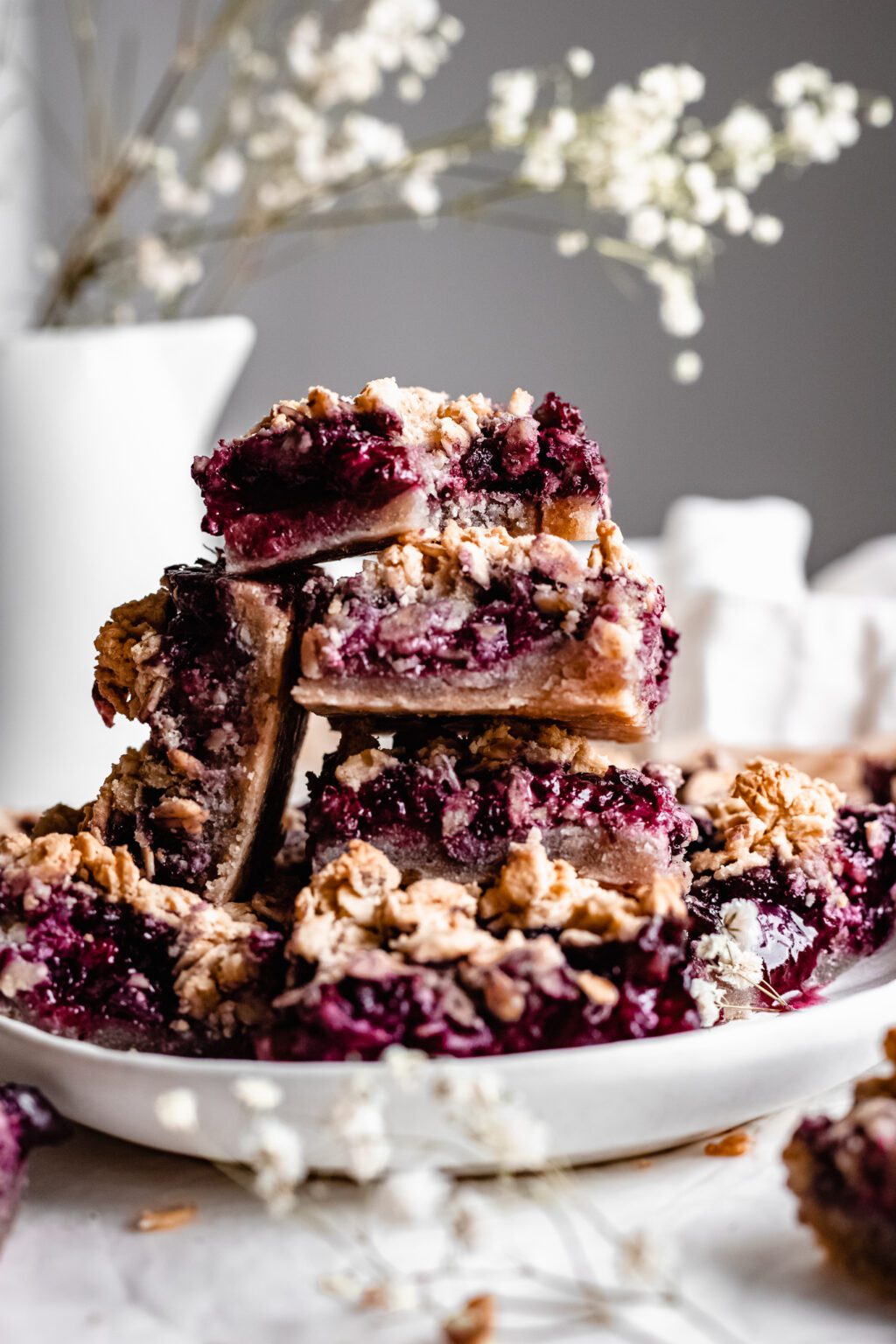 Healthy blueberry crumble bars vegan the banana diaries