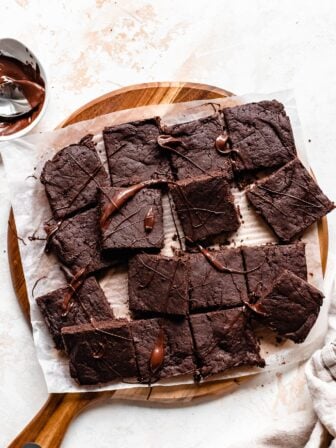 sliced zucchini brownies