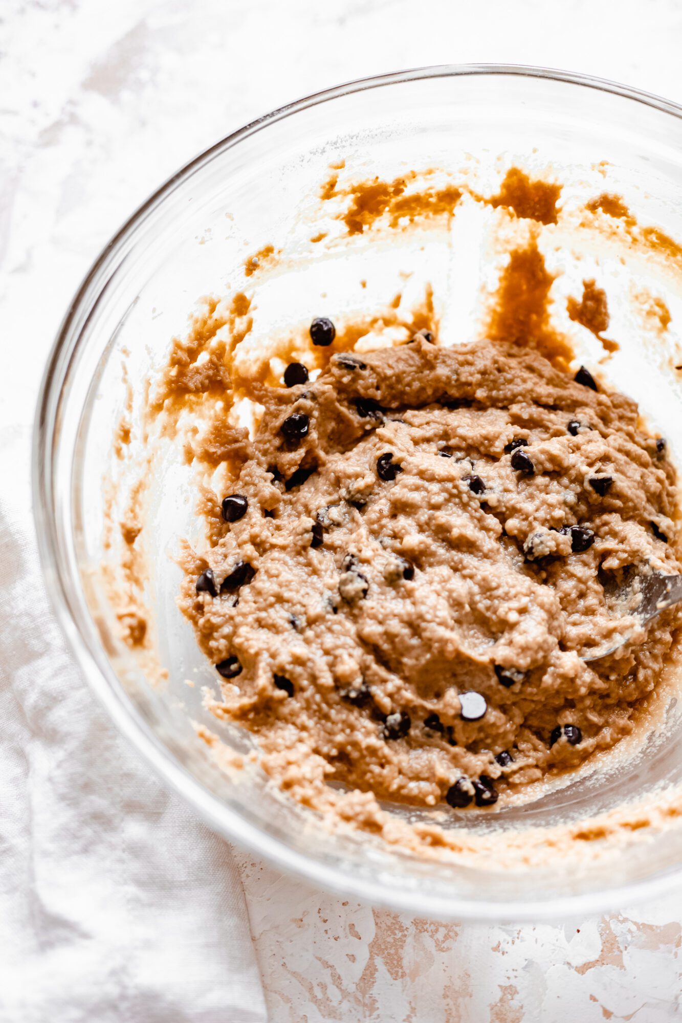 vegan cookie dough in bowl