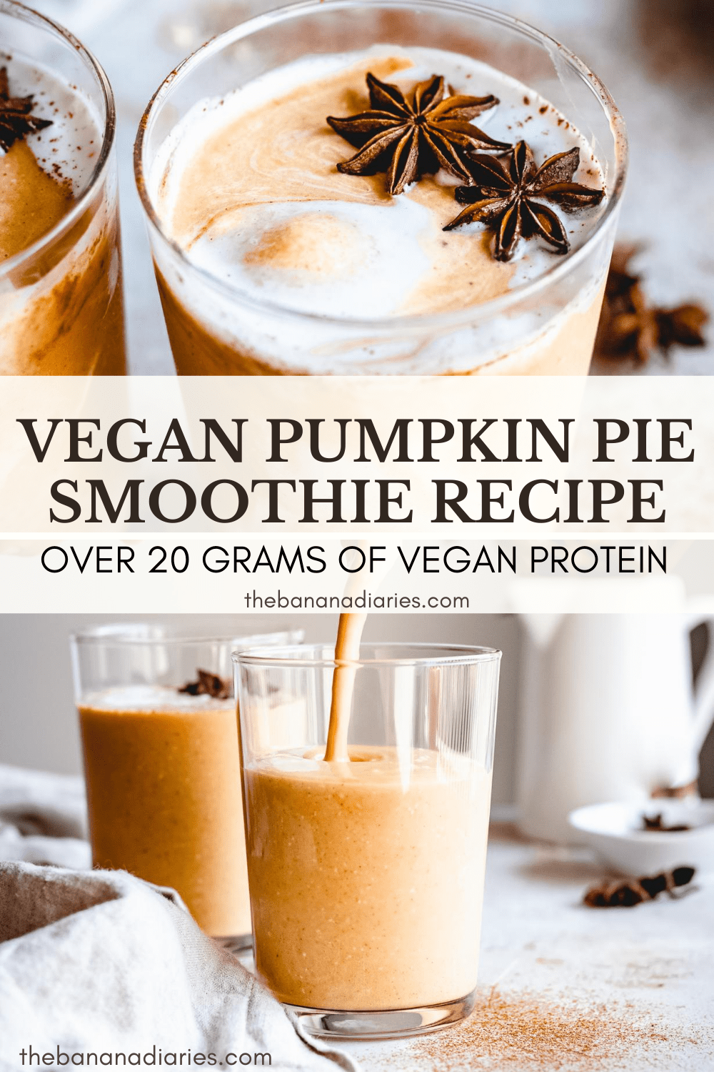 PINTEREST image for pumpkin pie smoothie