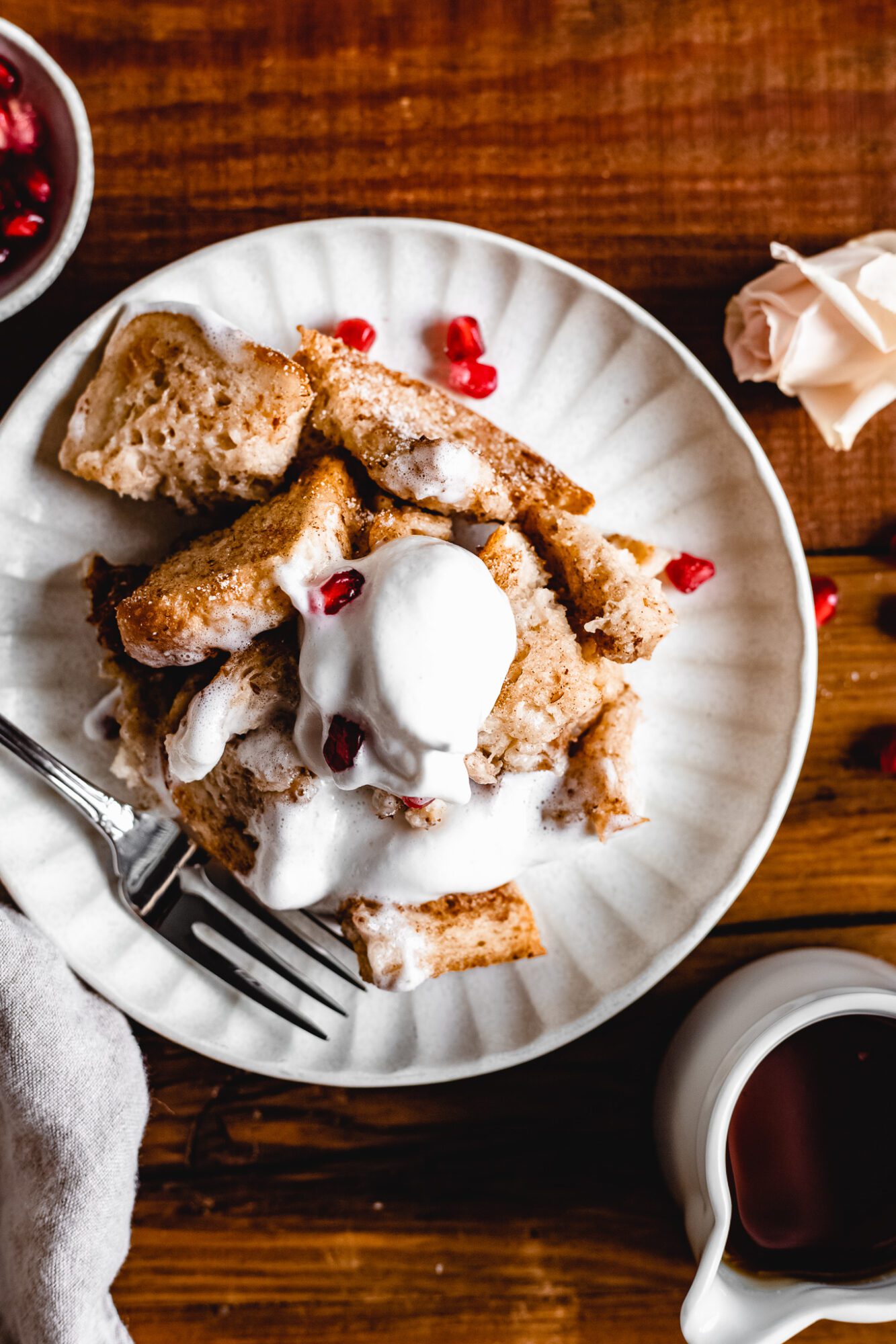 plate of french toast casserole