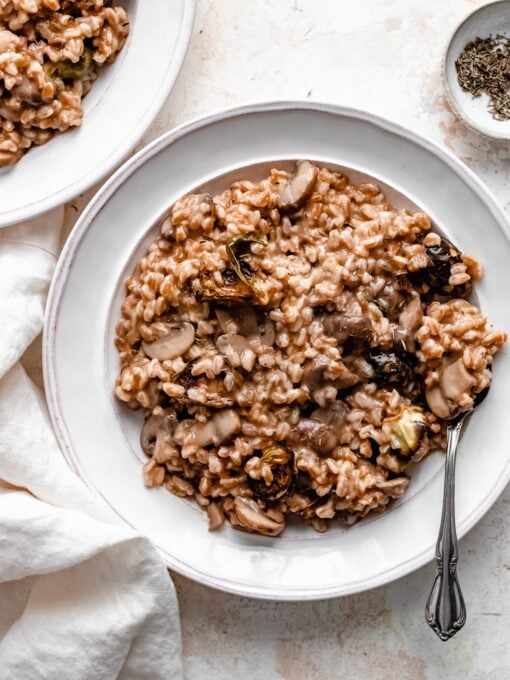 Creamy Instant Pot Vegan Mushroom Risotto The Banana Diaries