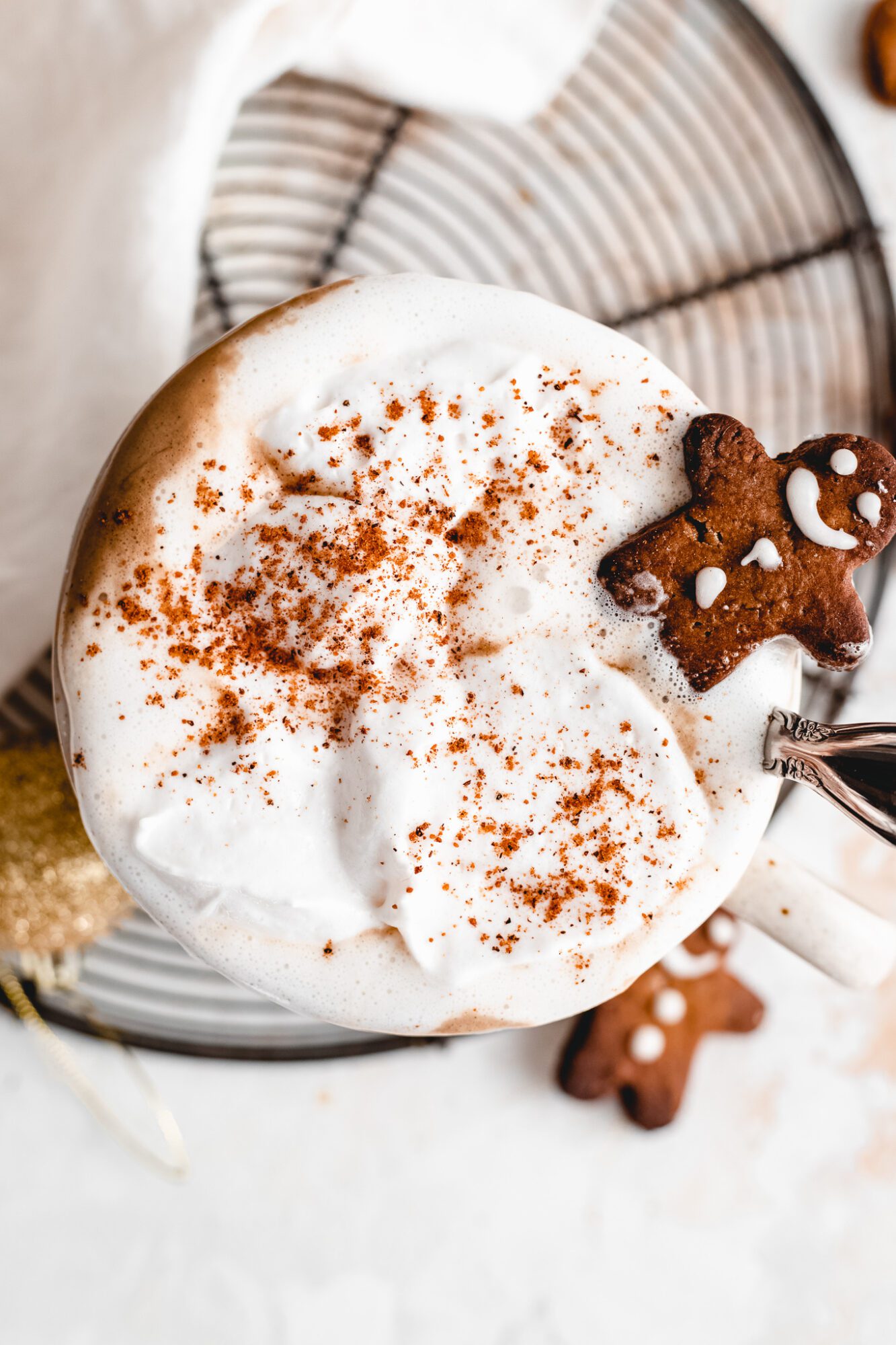 homemade gingerbread latte