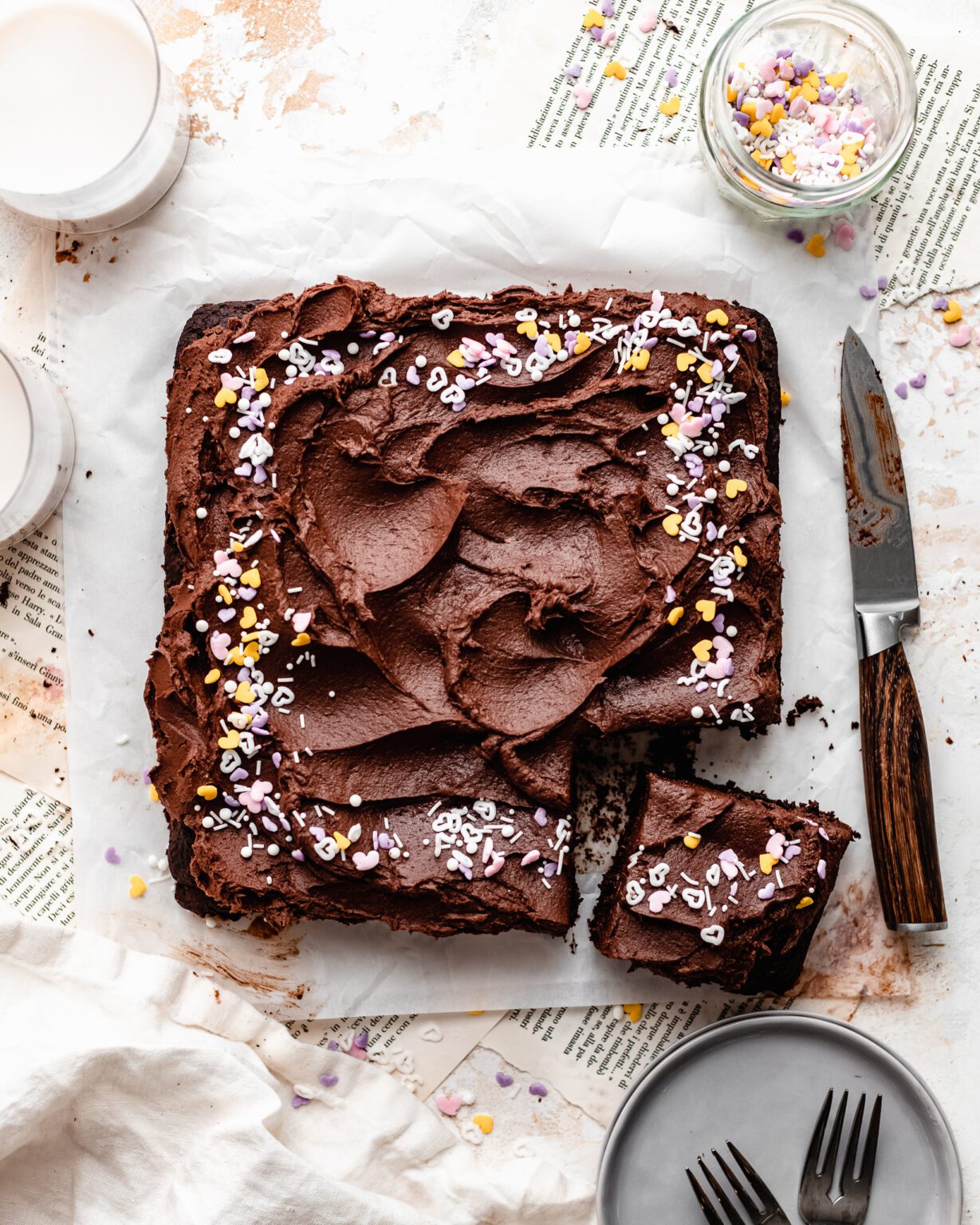 One Bowl Vegan Chocolate Sheet Cake (Gluten Free, Oil Free) The Banana Diaries
