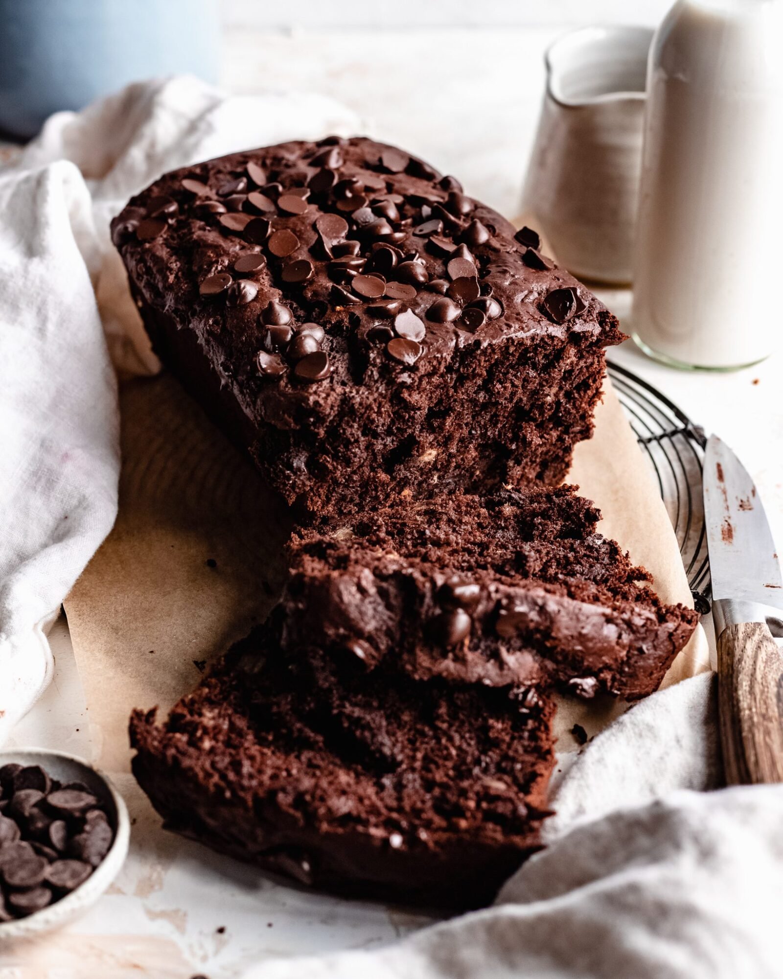 vegan chocolate banana bread