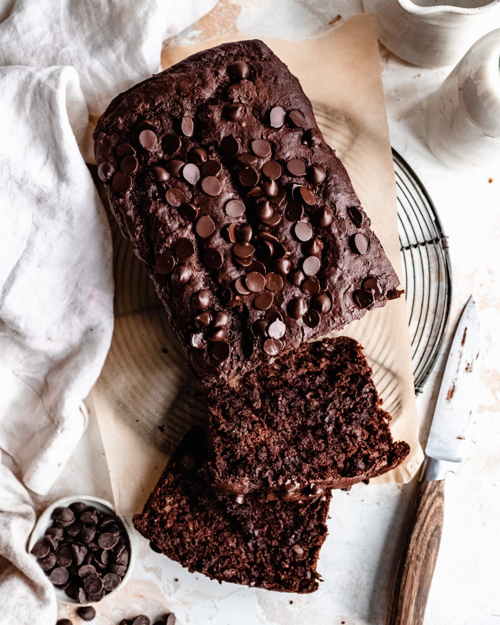 Super Moist Vegan Chocolate Banana Bread (Gluten Free!)