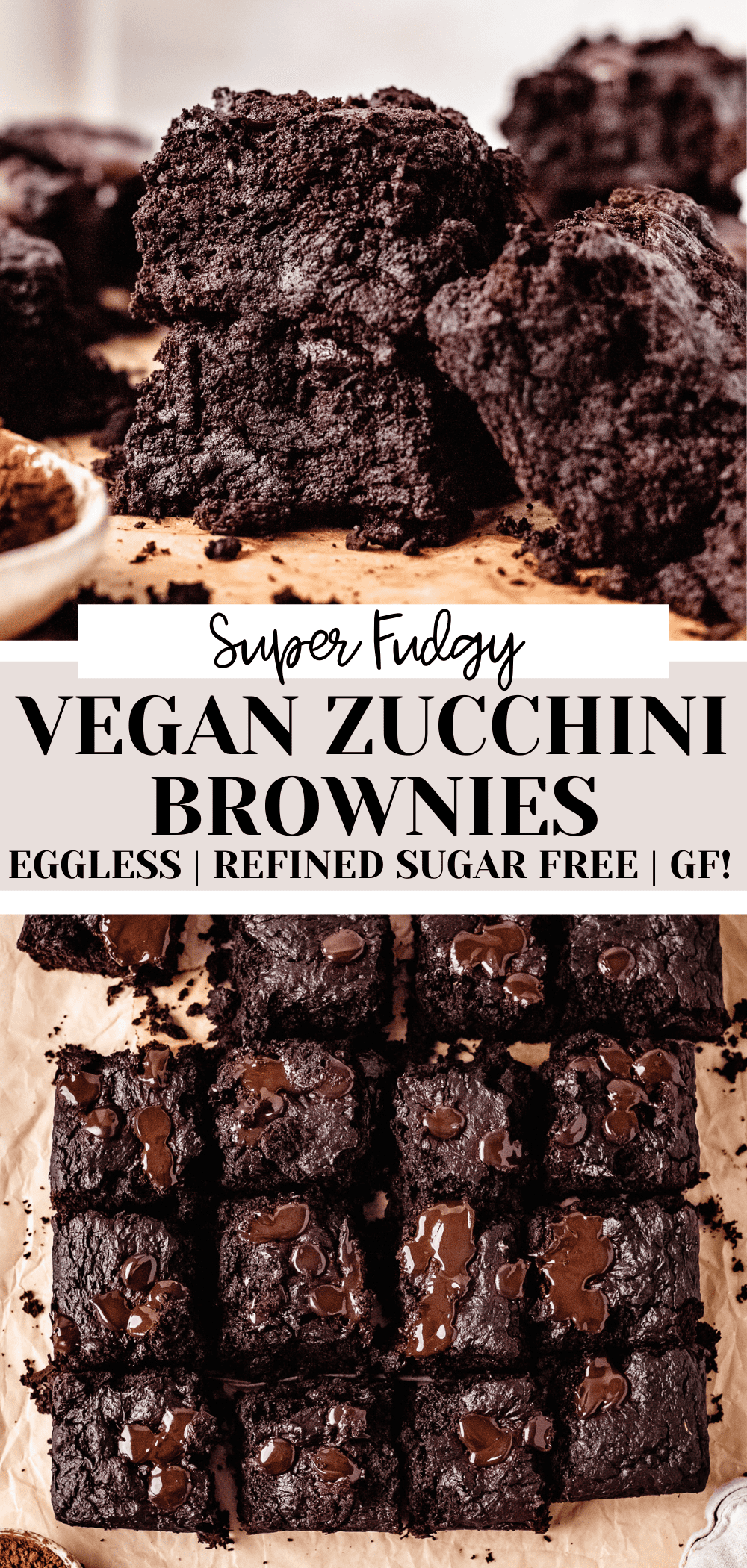 Super Fudgy Vegan Zucchini Brownies Healthy + Gluten Free! The