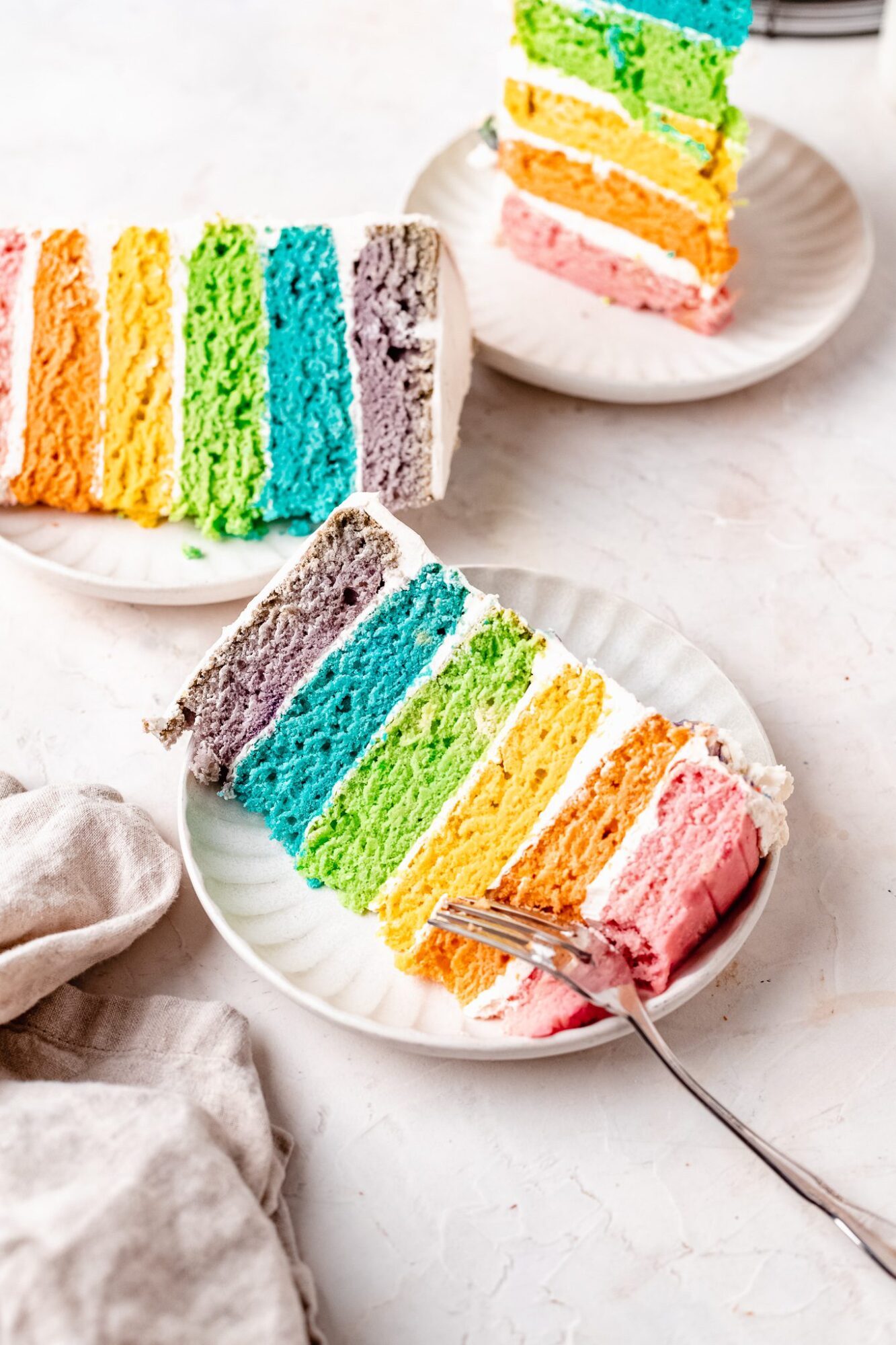 Easy Vegan Rainbow Cake Recipe (Natural Colors!)