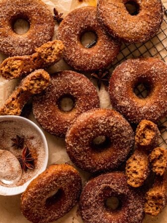 Baked Vegan Cinnamon Sugar Donuts (Gluten Free!)