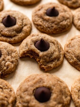 bitten vegan peanut butter blossom cookie
