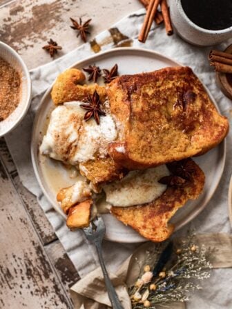 vegan pumpkin french toast