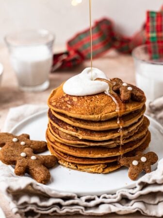 Easy Gingerbread Pancakes (Vegan + Gluten Free!)