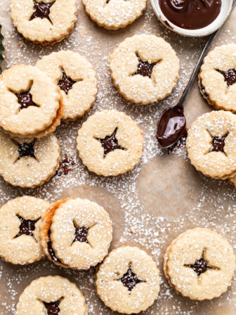 Easy & Soft Nutella Linzer Cookie Recipe (Vegan!)