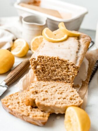 BEST Vegan Lemon Loaf Cake (Gluten Free!)