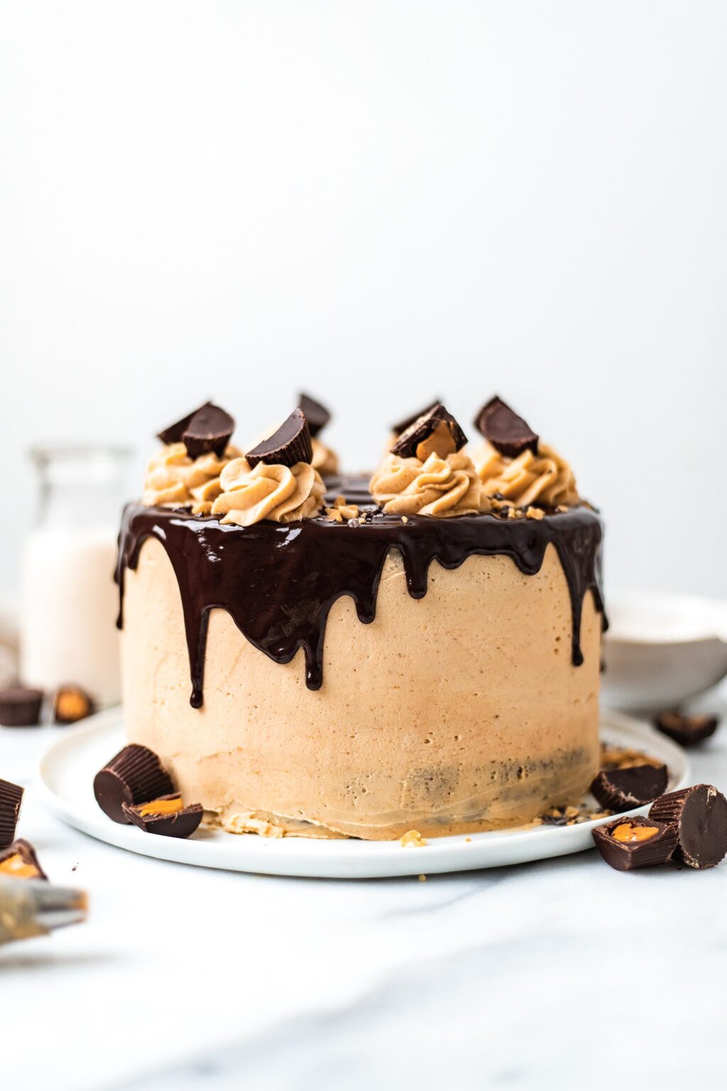 Secretly Vegan Chocolate Peanut Butter Cake (Gluten Free) The Banana