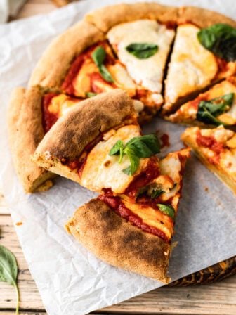 slice of gluten free pizza