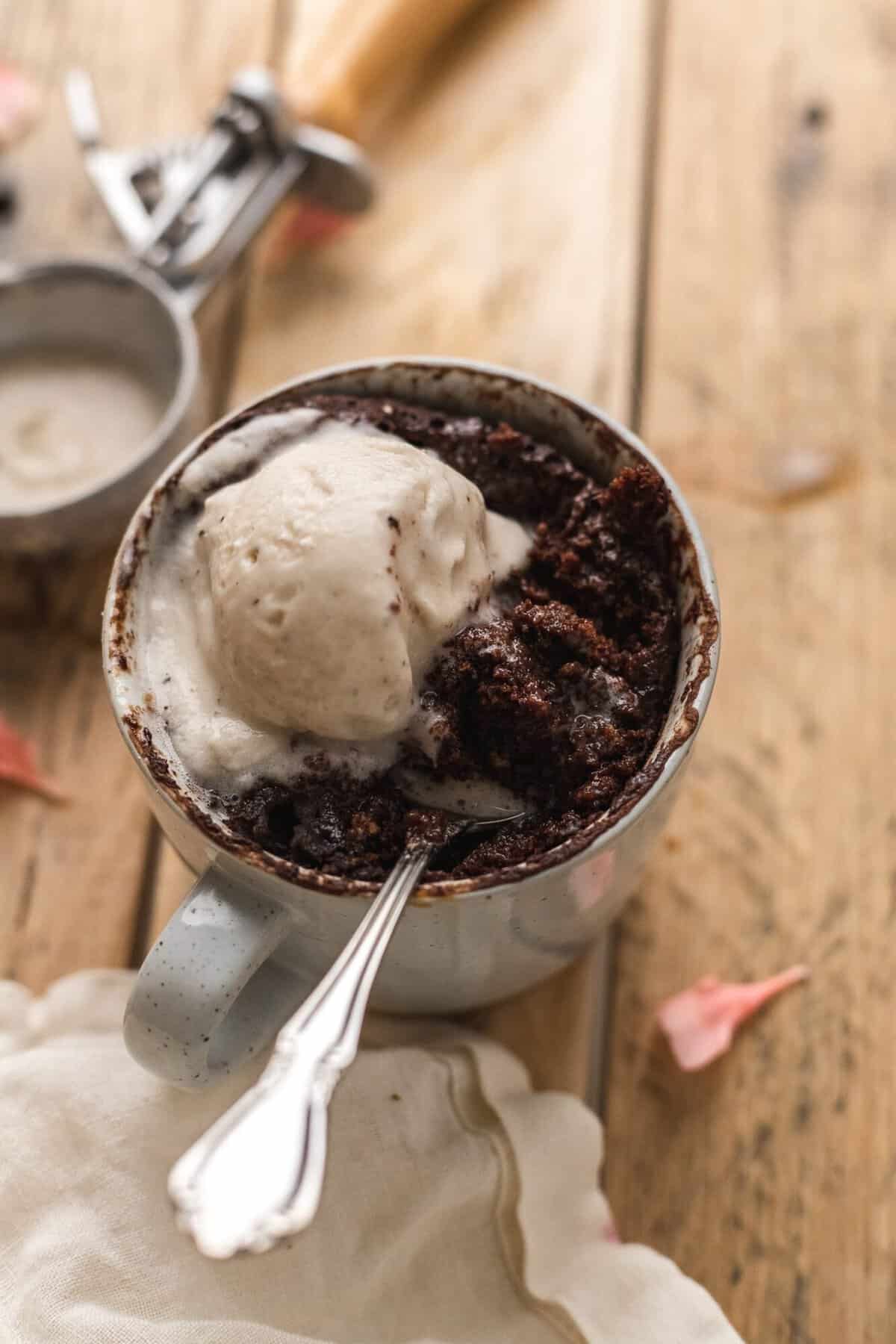 BEST Easy Vegan Chocolate Mug Cake (Gluten Free, Oil Free) | The Banana