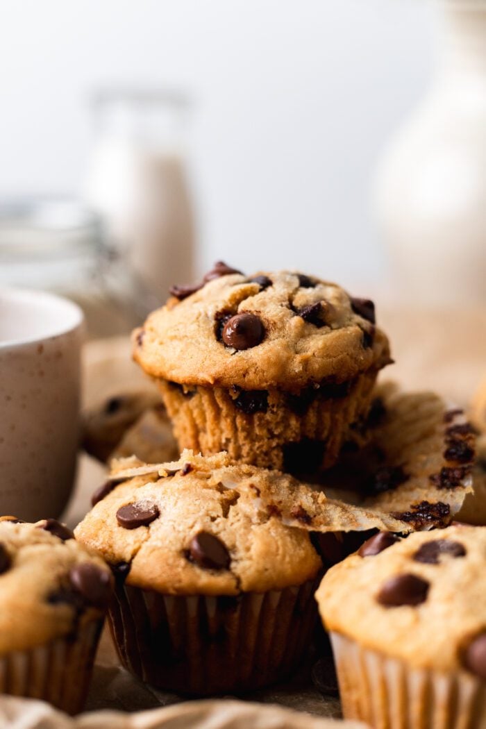 Low-FODMAP 'Copycat' Panera Chocolate Chip Muffies (Muffin Tops);  Gluten-free, Dairy-free