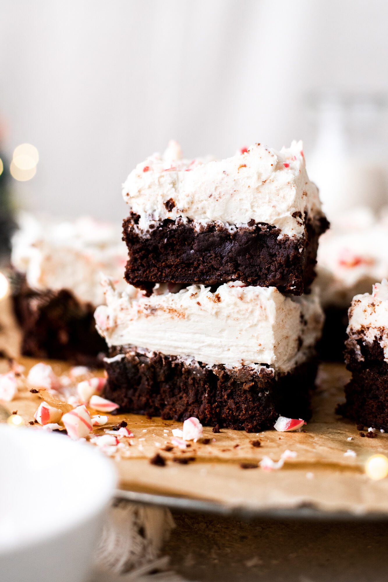 Super Fudgy Vegan Peppermint Brownies with White Chocolate Peppermint Frosting The Banana Diaries