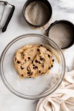 Molten Mini Vegan Chocolate Chip Cookie Cakes with Ganache Frosting (No