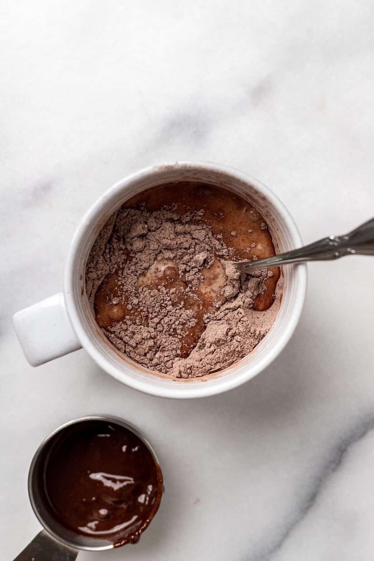 Molten & Fudgy Nutella Mug Cake (Dairy Free + Vegan!) | The Banana Diaries