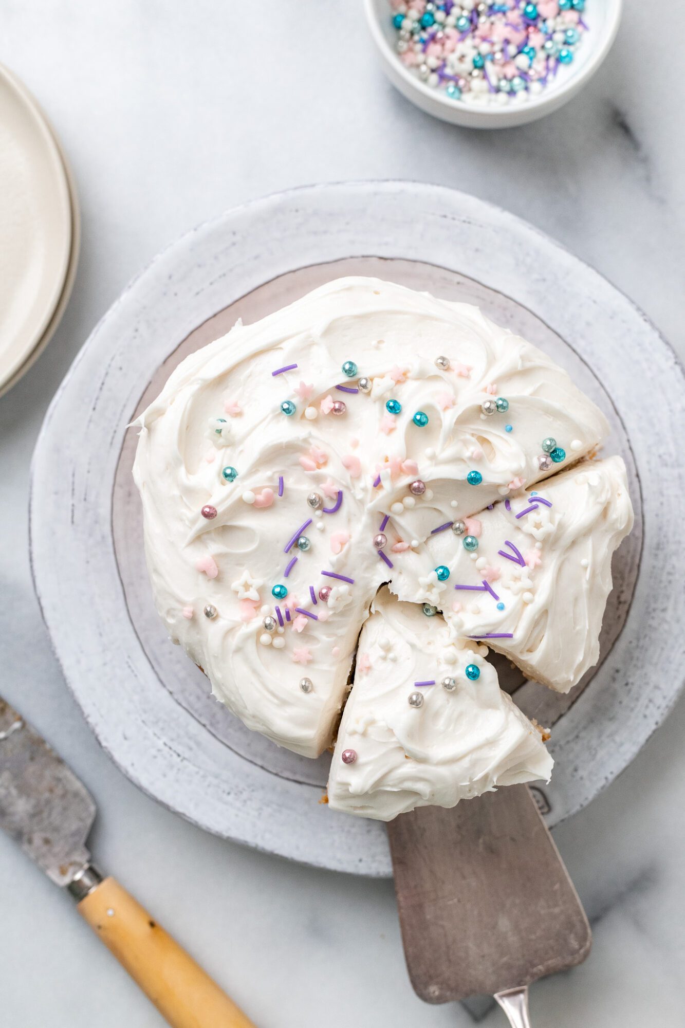 Buttery Moist Small Vanilla Cake Recipe (6" Vegan Cake) The Banana