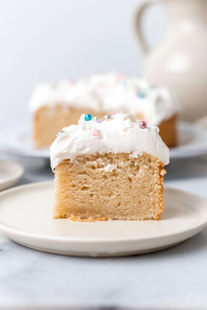 Vegan Vanilla Sheet Cake - Loving It Vegan