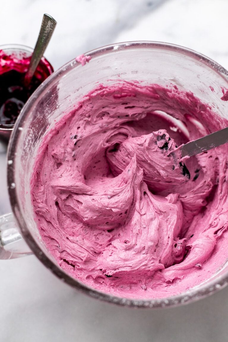 How To Make Blueberry Frosting with Fresh Blueberries (Dairy Free