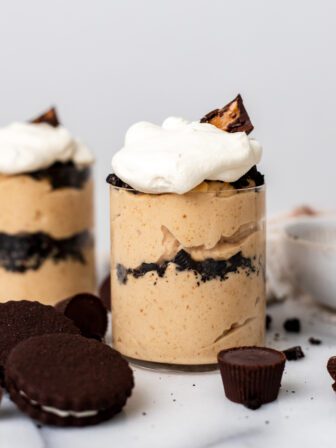 fluffy peanut butter mouse in a jar