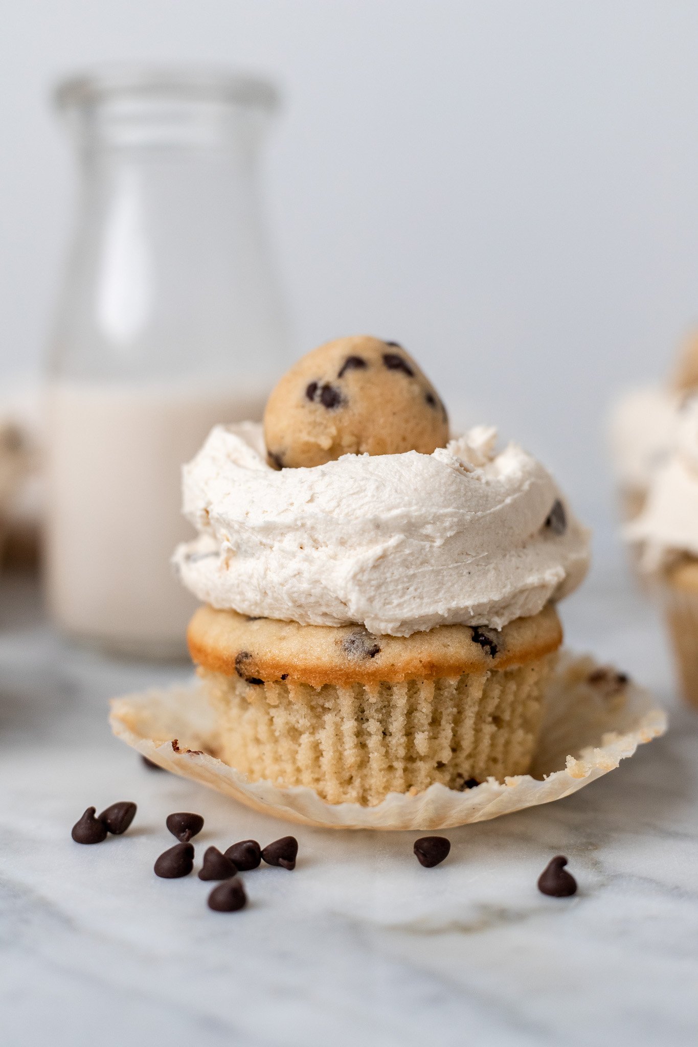Small Batch Easy Cookie Dough Cupcakes (No Eggs! No Dairy!) The