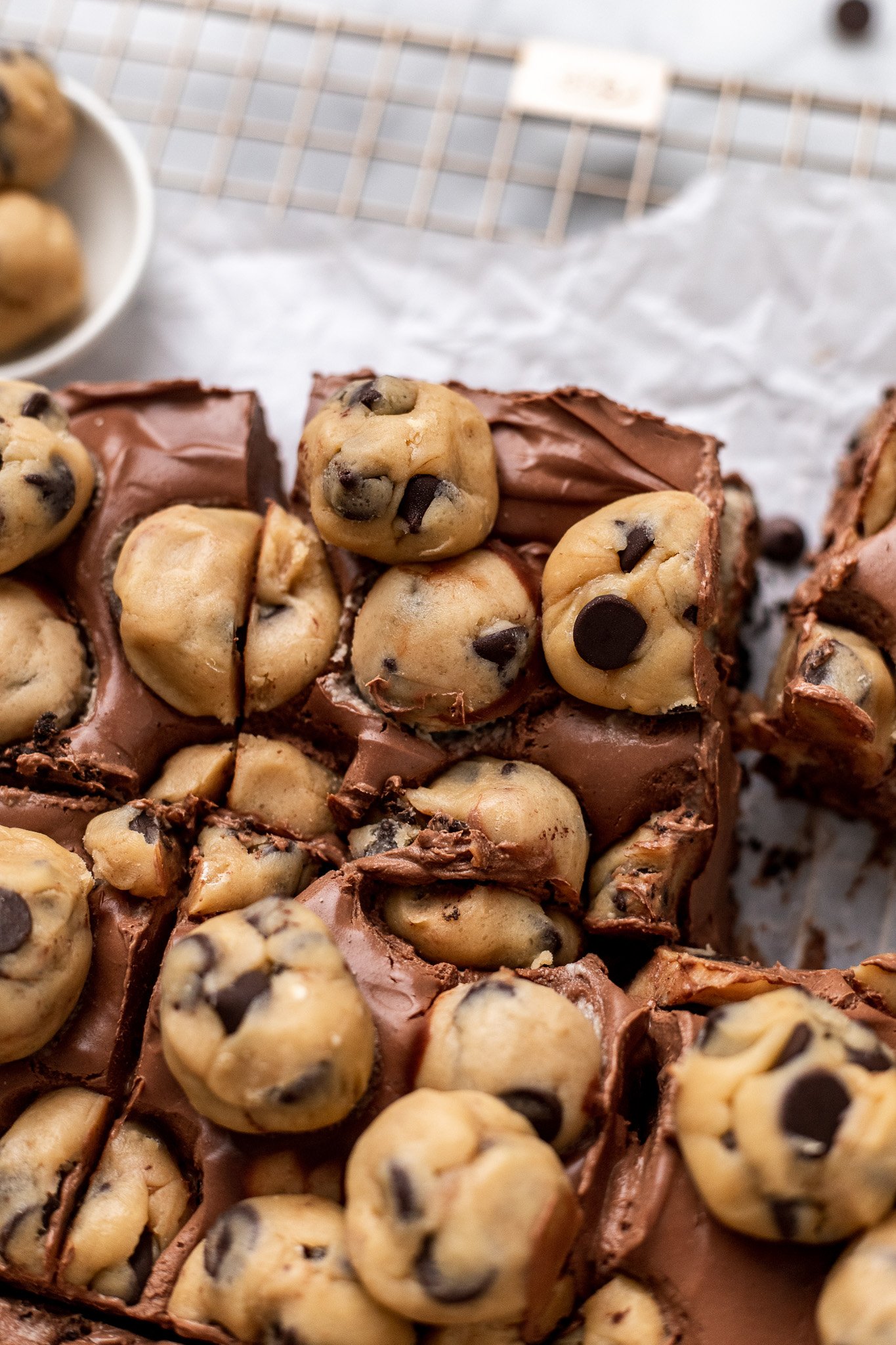 Easy No Bake Vegan Brownie Cookie Dough Cheesecake Bars The Banana Diaries