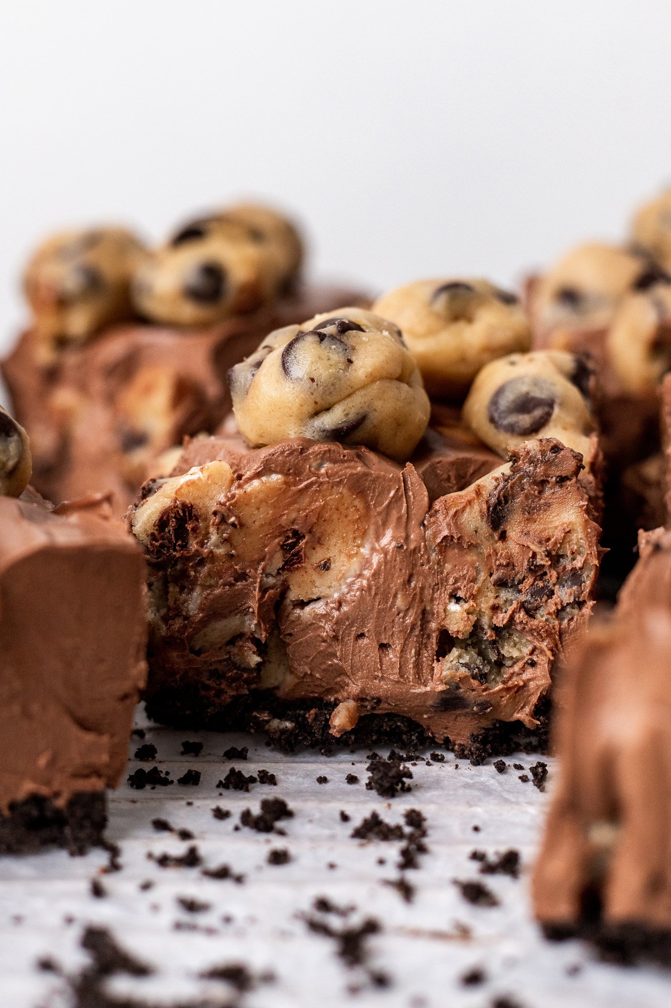 Easy No Bake Vegan Brownie Cookie Dough Cheesecake Bars The Banana
