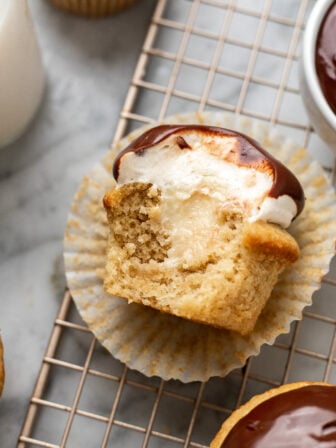 vegan Boston cream pie cupcakes
