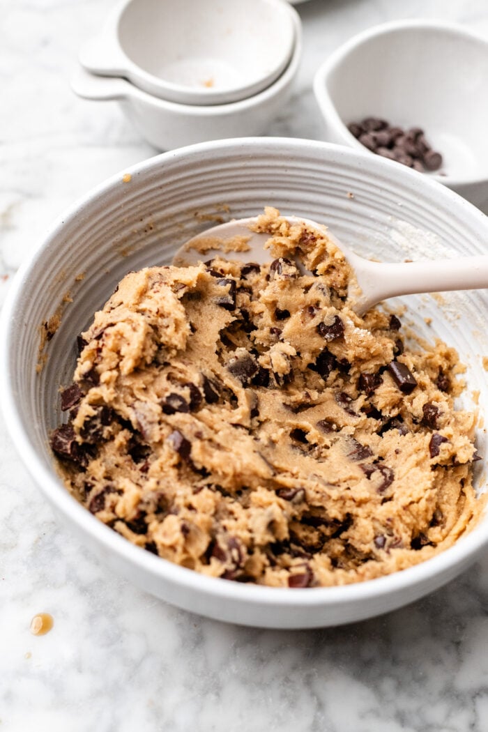 cookie dough in one bowl