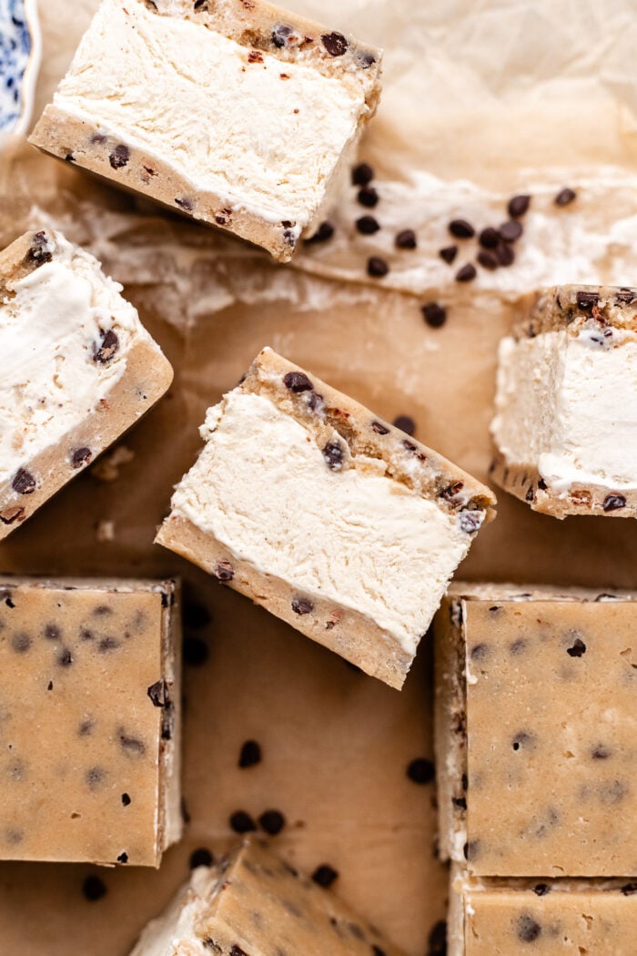 sliced ice cream sandwiches