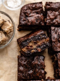 cookie dough stuffed brownies