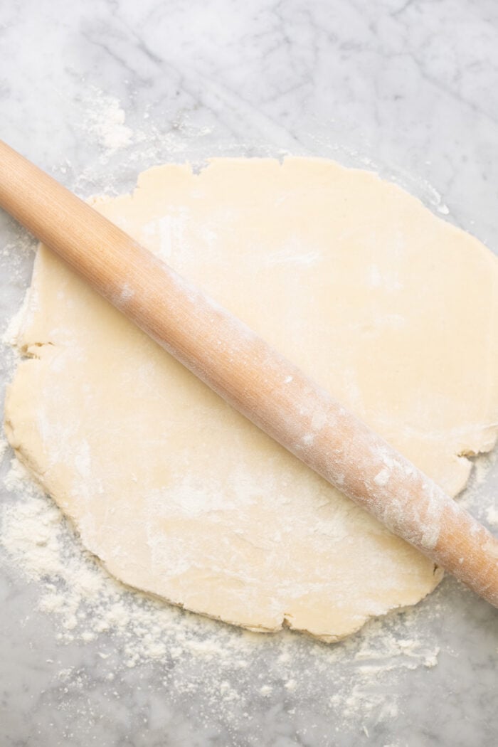 rolling out the cookie dough
