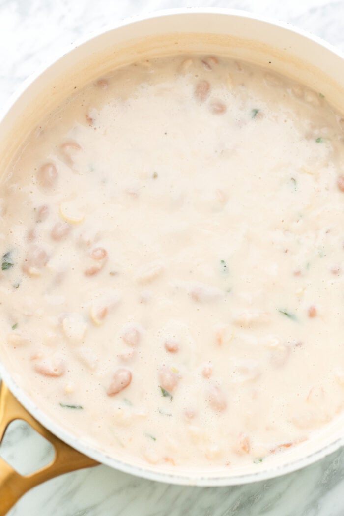 sauce before it's thickened