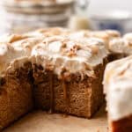 sliced vegan chai spice cake